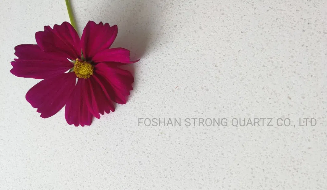 Foshan Small Grain Grey Quartz Stone Slab for Island/Kitchen/Table/Vanity Top