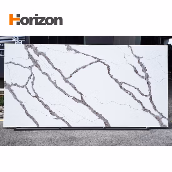 New Look Black Marquina Artificial Quartz Stone Slabs with White Veins