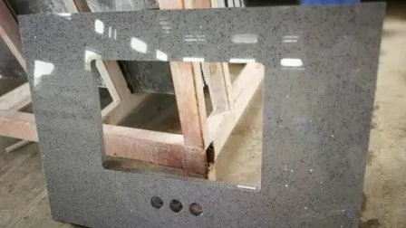 Foshan Solid Surface White Quartz Stone Slabs for Kitchen/Floor Tiles/Bathroom with Small Grain