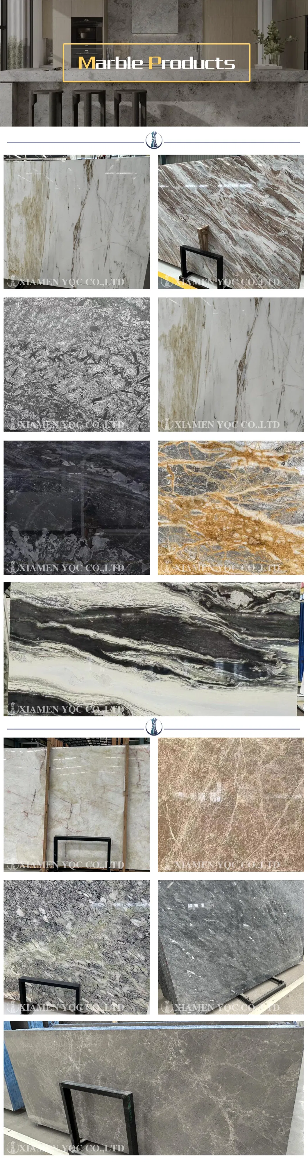 White/Black/Yellow/Beige/Red Granite/Marble/Travertine/Luxury Onyx/Agate/Limestone/Artificial Engineered Quartz Stone Big Slabs for Countertop/Wall Price