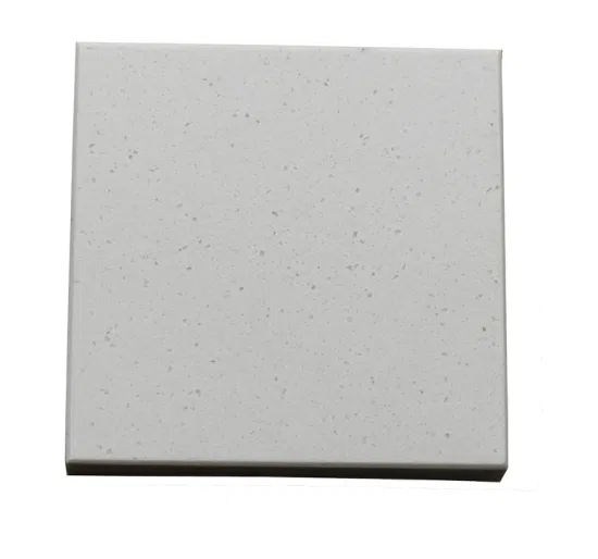 Comptoirs de quartz de surface solide de pierre artificielle de pierre de quartz artificielle de dalle de tuile de couleur pure à la maison intérieure