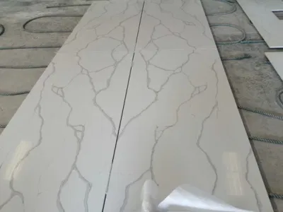 Meilleur Statuario Calacatta aspect marbre dalle de pierre de quartz artificiel (221130